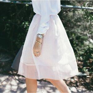 Elizabeth and James Pink Gingham Grid Skirt